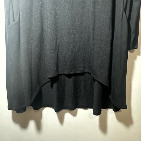 Chico's Black Round Neck Pockets Long Sleeve Dress Size 2 - Picture 4 of 8